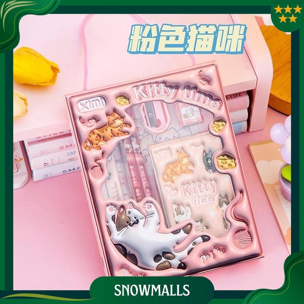 

(Clashop)Pensil Set Sekolah Alat Tulis Kotak Isi 6 Pcs Karakter Lucu Gratis Ongkir