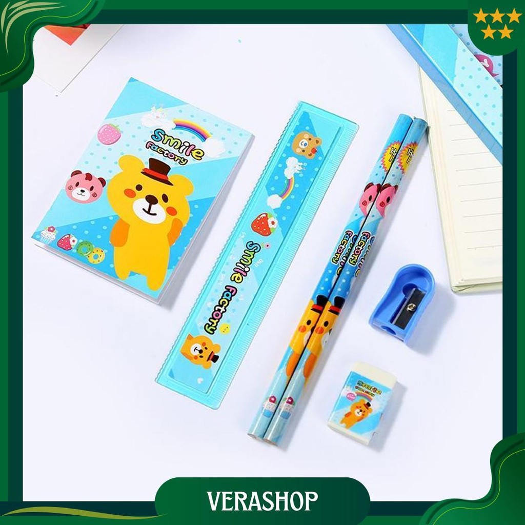 

Dp Alat Tulis Set 6In1 Stationery Set Karakter Lucu Set Perlengkapan Alat Tulis Cute Sekolah Anak-Anak Tk Promo
