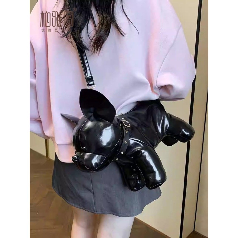 Boneka Anjing Bulldog Lucu, Tas Kurir Bahu Boneka Anak Anjing Lucu Hadiah