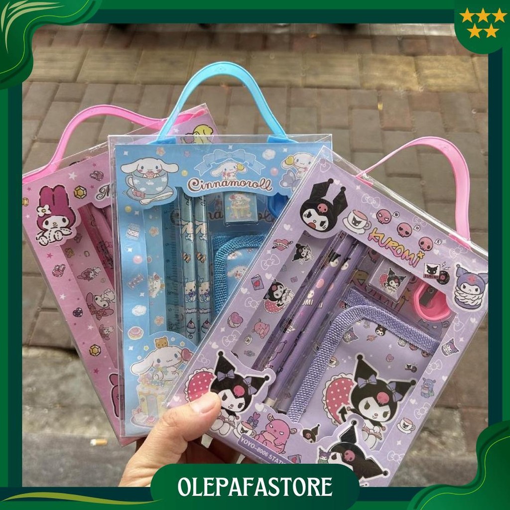 

Stationery Paket Set Alat Tulis Anak Jinjing Lucu Viral Study Set 6In1 Dompet Souvenir Hadiah Anak Best Seller
