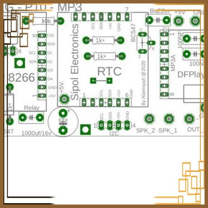 [SPL] PCB ARDUINO ESP8266 ESP 8266 CONTROL JWS MP3 BUZZER P10 SEVEN SEGMENT