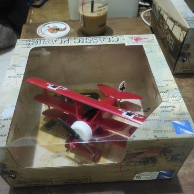 Terlaris Diecast Miniatur Pesawat Pesawat Fokker Dr.1 Pesawat Mainan