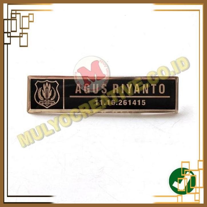 [MCV] NAME TAG SATPAM - NAMA DADA KARYAWAN KANTOR - NAME TAG PENITI