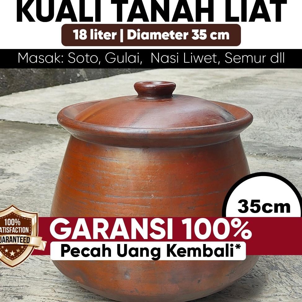 Ez23 Kuali Besar Jumbo Tanah Liat Gerabah Kuwali Kwali Periuk Belanga Dandang Alat Masak Memasak Gul