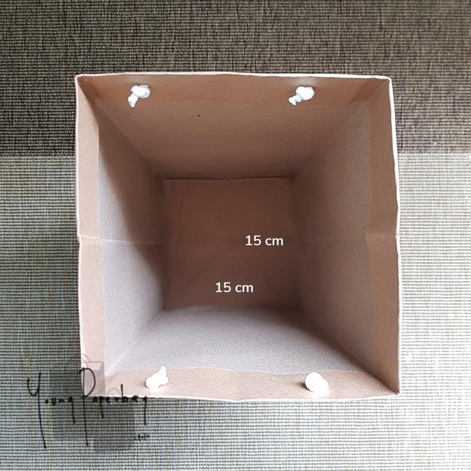 

gd-324 Paper Bag / Tas Kertas /Shopping Bag Kraft Coklat Polos Kotak 15x15x35 Hemat