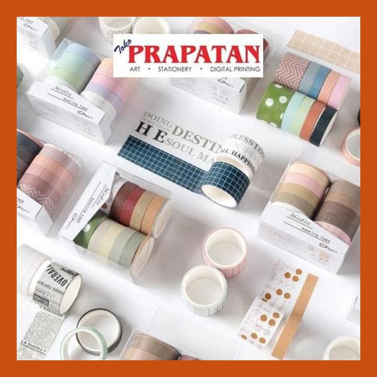 

[ PERALATAN LUKIS / GAMBAR ] 10 ROLL/SET WASHI MASKING TAPE / DECORATIVE TAPE / SELOTIP JEPANG DIY COD