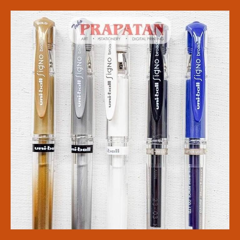 

[ PERALATAN LUKIS / GAMBAR ] UNI BALL GEL INK ROLLER WHITE PEN SIGNO UM-153 COD