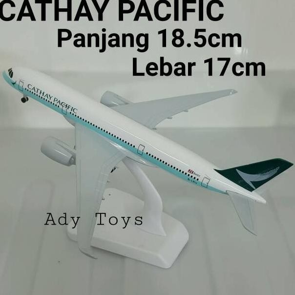 Cathay Pacific Miniatur Pesawat Pesawat Diecast Metal Besar Roda