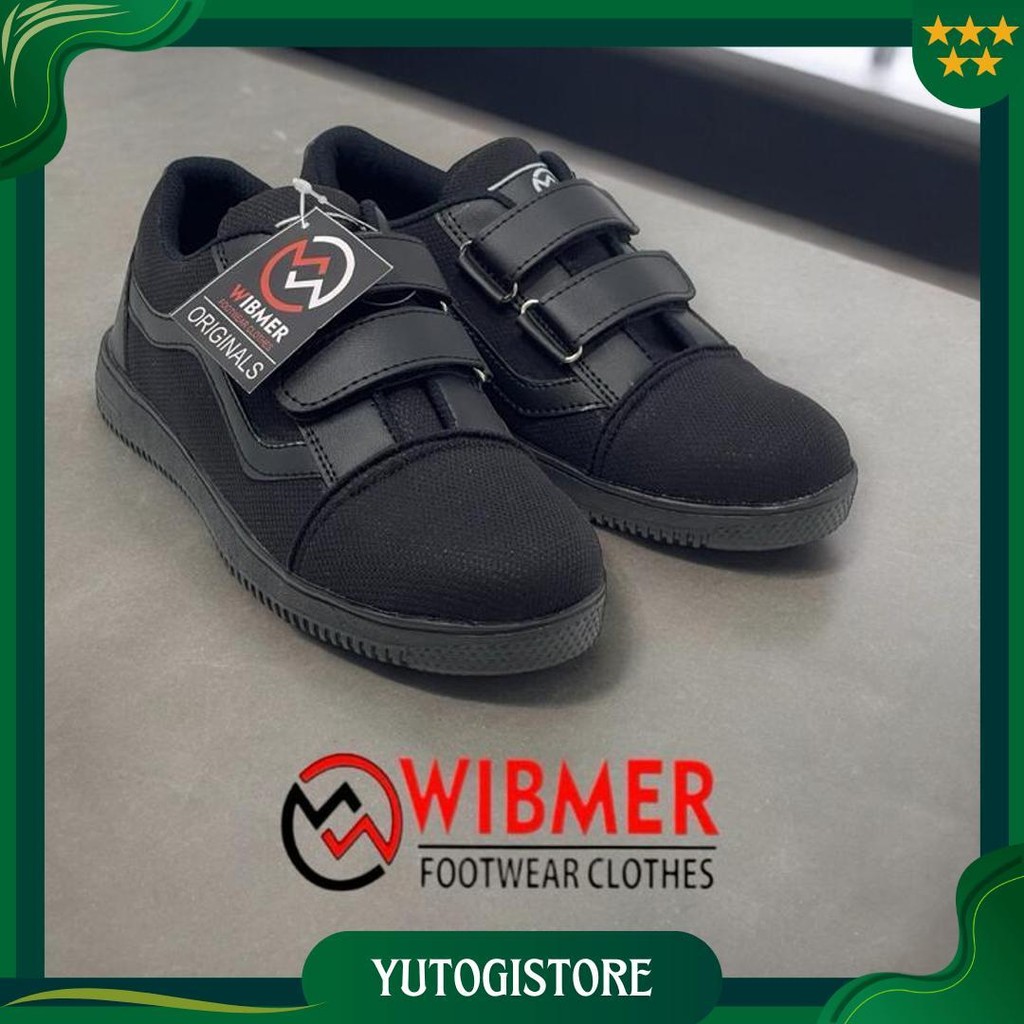 Termurah Sepatu Perekat Hitam Anak Tk Sd Sepatu  Hitam Polos Anak Tk Sd Sepatu Sekolah Anak Ori