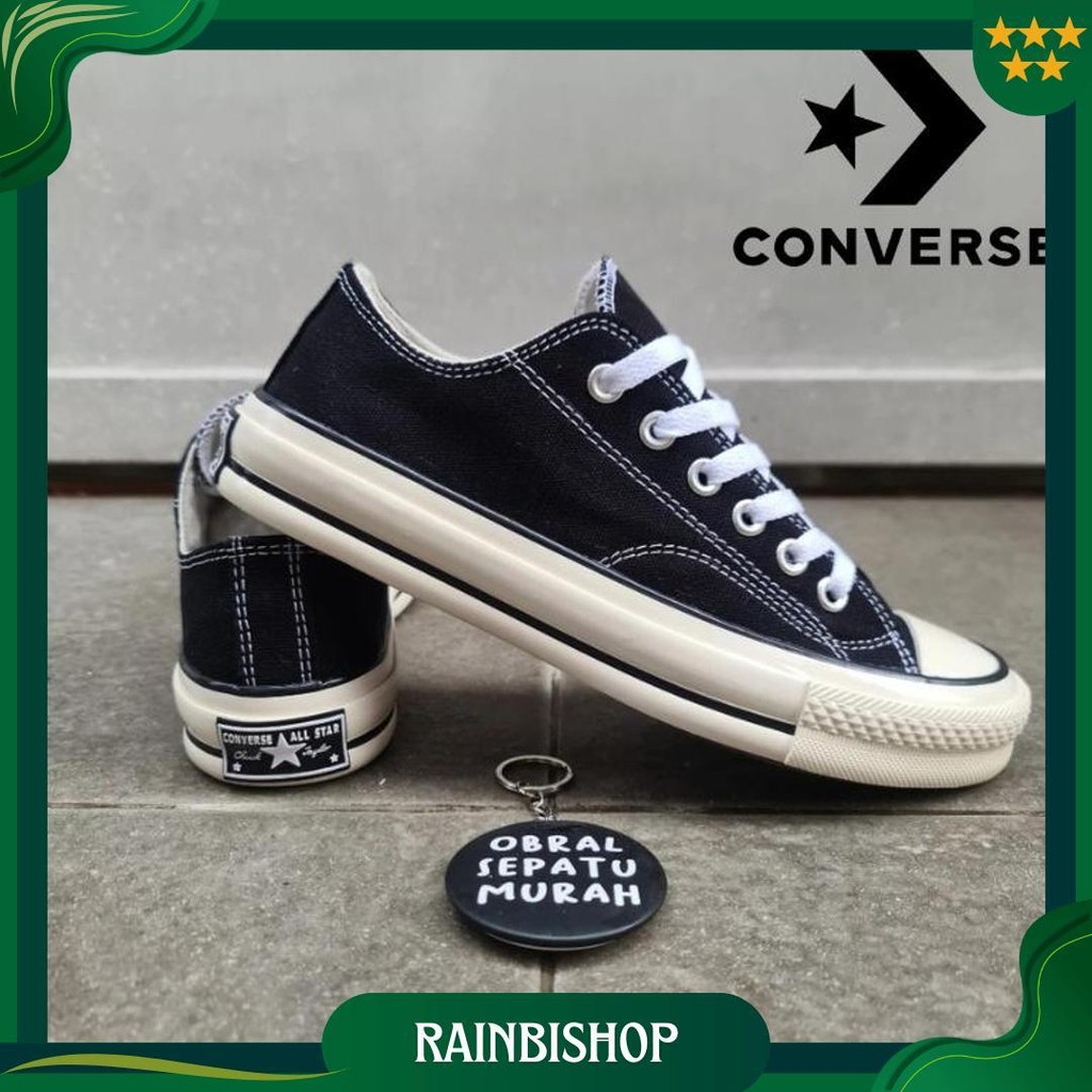 (Bisa Cod) Sepatu Converse Allstar Low Black White Sepatu Nb Sekolah Pria Wanita Terlaris Sale