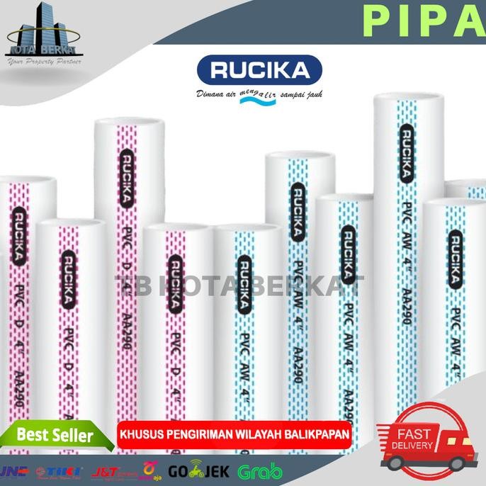 Pipa Air Pvc Rucika Wavin 4 Inch Original Dan Terpercaya