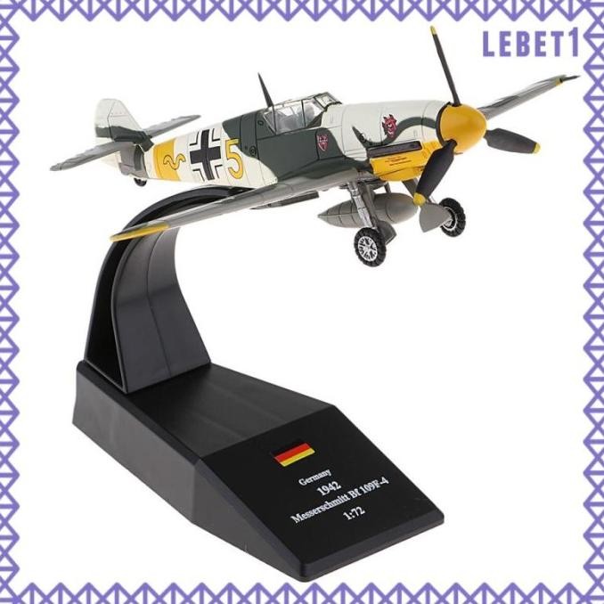 Bf-109 / Me-109 Miniatur Diecast Pesawat Tempur Piston Skala 1 / 72