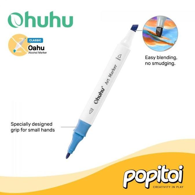 

Ohuhu Oahu 48 Colors Dual Tip (Fine & Chisel) Alcohol Art Markers Spidol Kuas Warna Original Dan Terpercaya