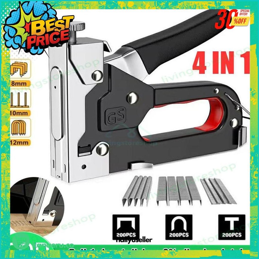 

Gratis 600 Paku 4 In 1 Pistol Kuku Pistol Stapler Konstruksi Konstruksi Furnitur Diy Pelapis Pelapis Pistol Stapler Multifungsi Pistol Stapler Dekorasi Rumah Alat Pertukangan Diskon