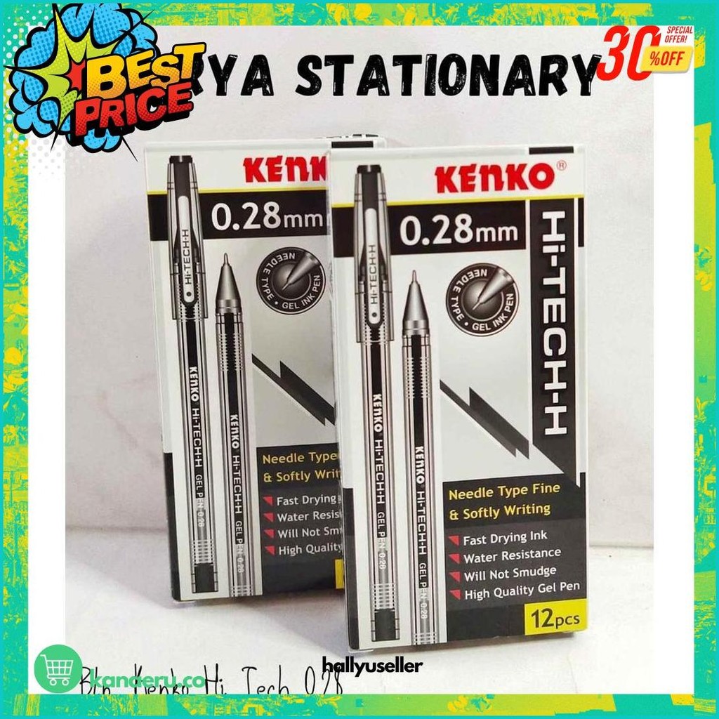 

(Pak) Pulpen Kenko Hi Tech 0.28 Mm/ Bolpoin Hi Tech Kenko 0.28 Mm Kilat