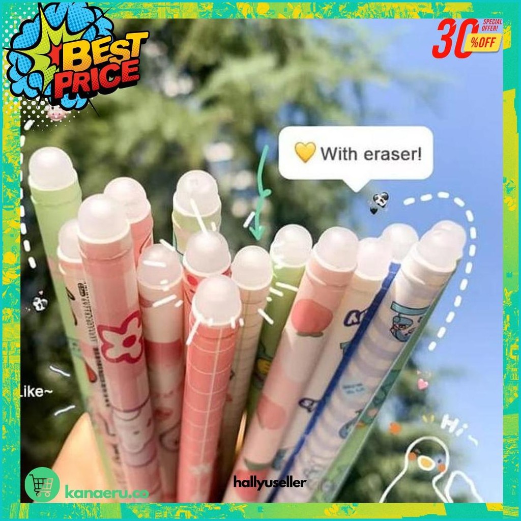 

(Mltstr) 1 Lusin Pulpen Bisa Dihapus Bolpoin Gel Erasable Pen Pena Yang Bisa Dihapus Diskon