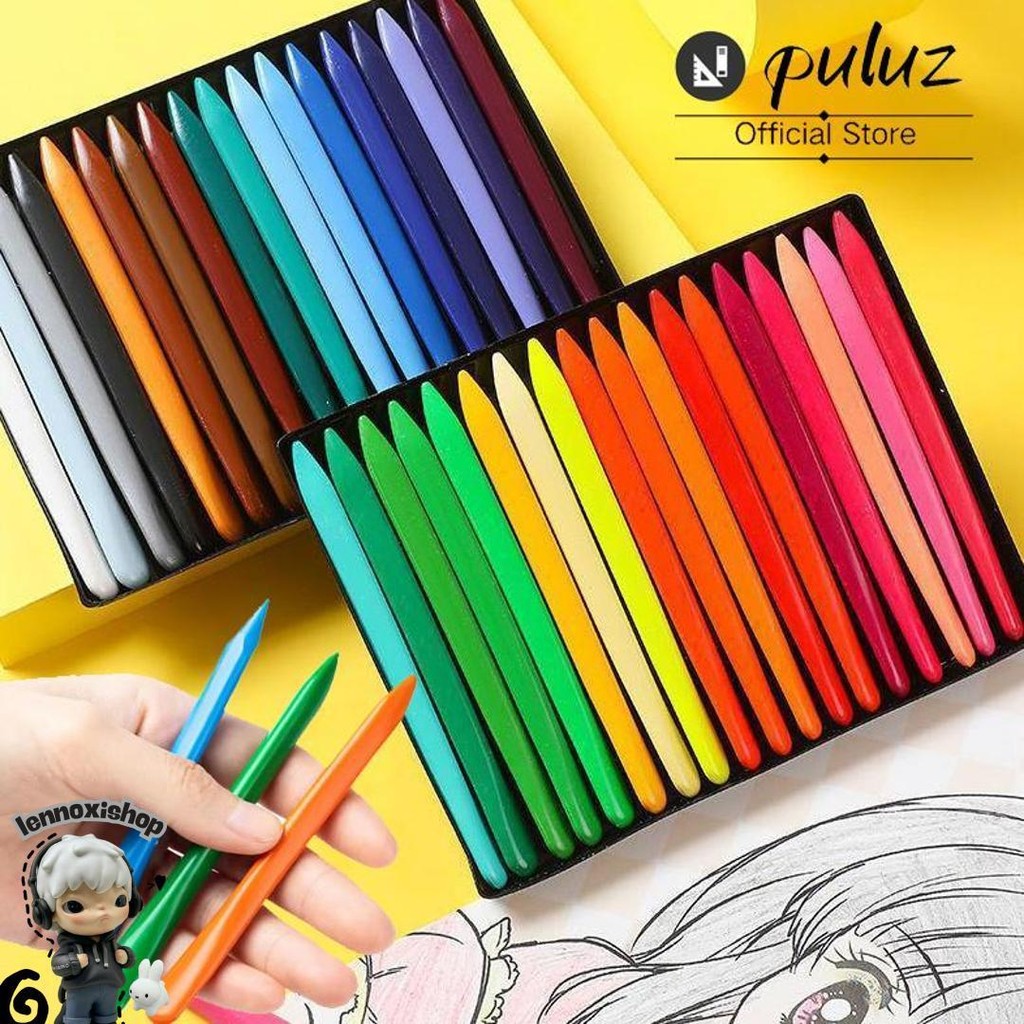 

Puluz High Quality Crayon Lab Non Toxic Crayon Triangular Crayon Lab Triangle Crayon Plastik Anti Kotor Tangan Murah