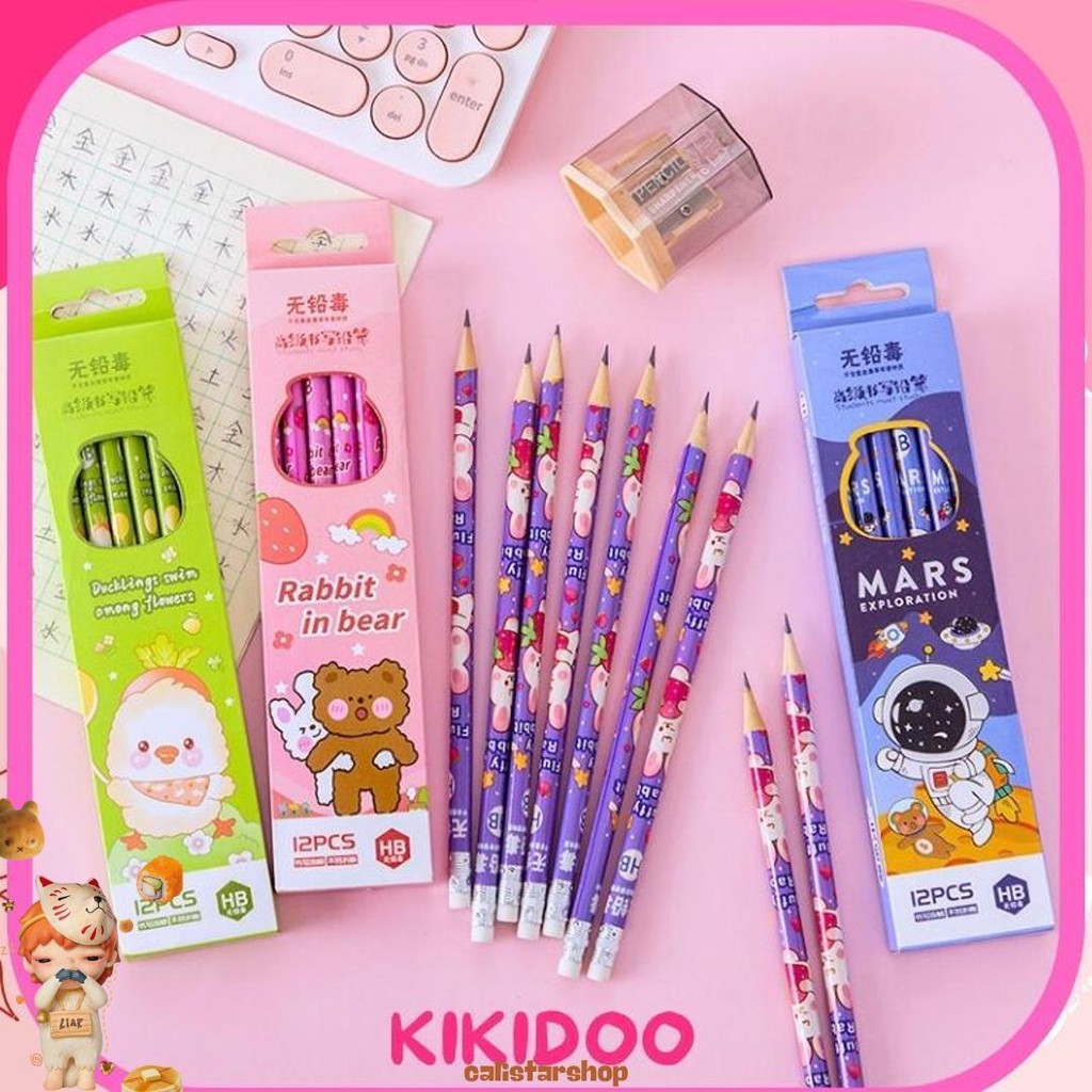 

Kikidoo Pensil Set 12Pcs Motif Lucu Pensil Sekolah Alat Tulis Rt103 Murah