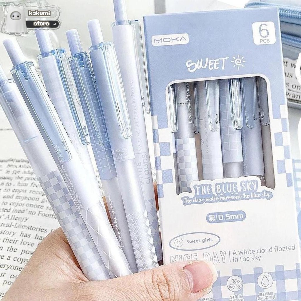 

6Pcs Gel Pen Aesthetic Isi Pulpen Gel 0.5 Mm 1 Pack Pulpen Hitam Aesthetic Pena Pen Mekanik Retractable Bolpoin 4Pcs Lucu Korea Alat Tulis Sekolah Cod