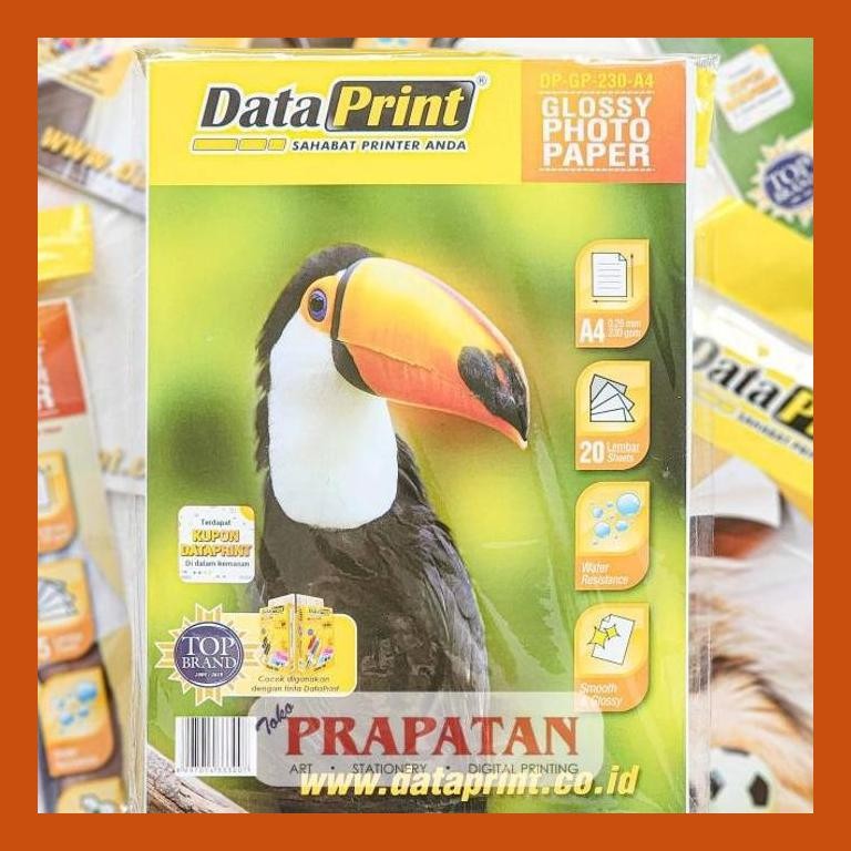 

[ PERALATAN LUKIS / GAMBAR ] KERTAS FOTO / DATA PRINT GLOSSY PHOTO PAPER 230 GSM A4 SIAP KIRIM