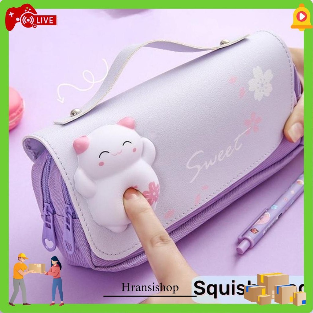 

Tempat Pensil Squishy Cute Tas Pensil Multifungsi Dekompresi Kotak Pensil Lucu Besar Unik Pencil Case 3D Cute Waterproof Untuk Sekolah Kantor Pelajar Large Capacity Pencil Bag Kotak Pensil Anak Handle Design Siap Kirim