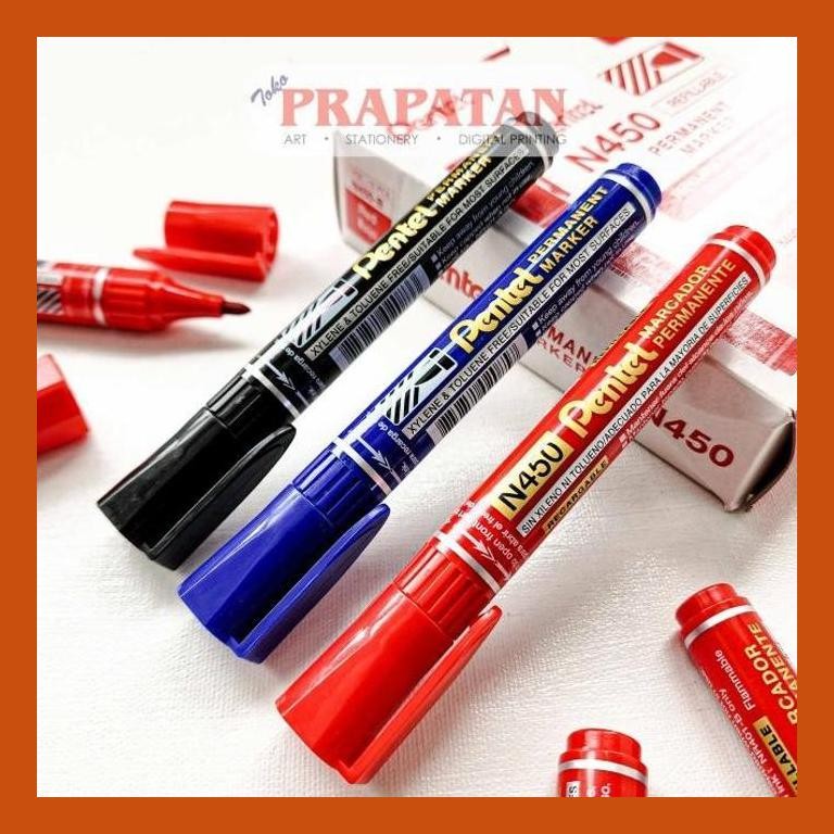 

[ PERALATAN LUKIS / GAMBAR ] PENTEL PERMANENT MARKER N450 | SPIDOL PERMANEN SIAP KIRIM