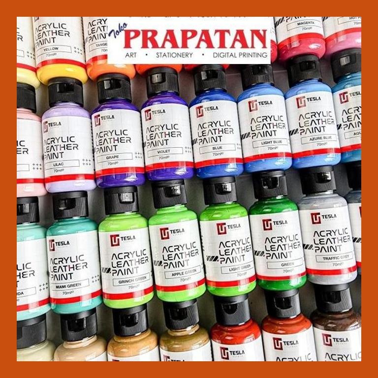 

[ PERALATAN LUKIS / GAMBAR ] TESLA ACRYLIC LEATHER PAINT 70/120ML PACKING AMAN