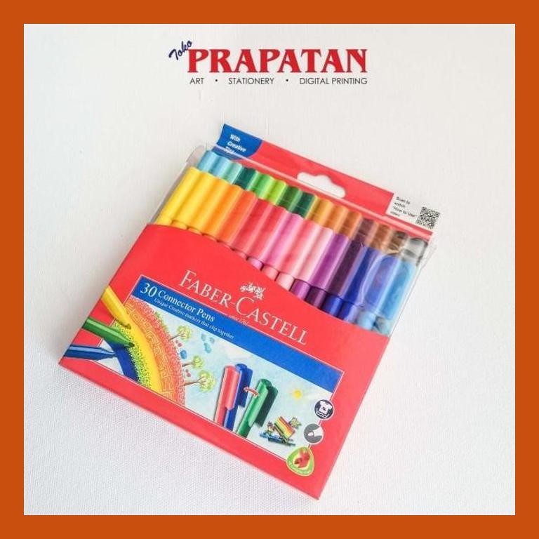 

[ PERALATAN LUKIS / GAMBAR ] FABER CASTELL 30 CONNECTOR PEN / COLOURFUL CONNECTOR MARKERS PACKING AMAN