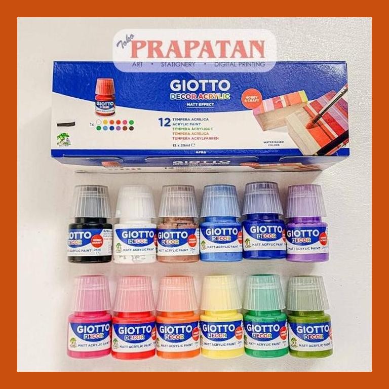 

[ PERALATAN LUKIS / GAMBAR ] CAT AKRILIK SET GIOTTO DCOR 12X25 ML | GIOTTO ACRYLIC SET GOOD QUALITY