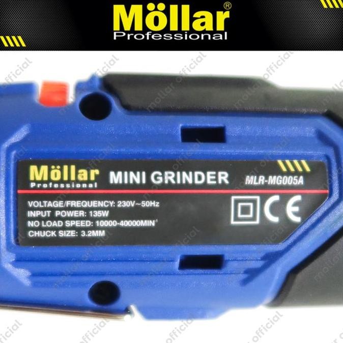 Mollar Mg005A Mini Die Grinder Bor Tangan Gerinda Botol Tuner Listrik Original Dan Terpercaya
