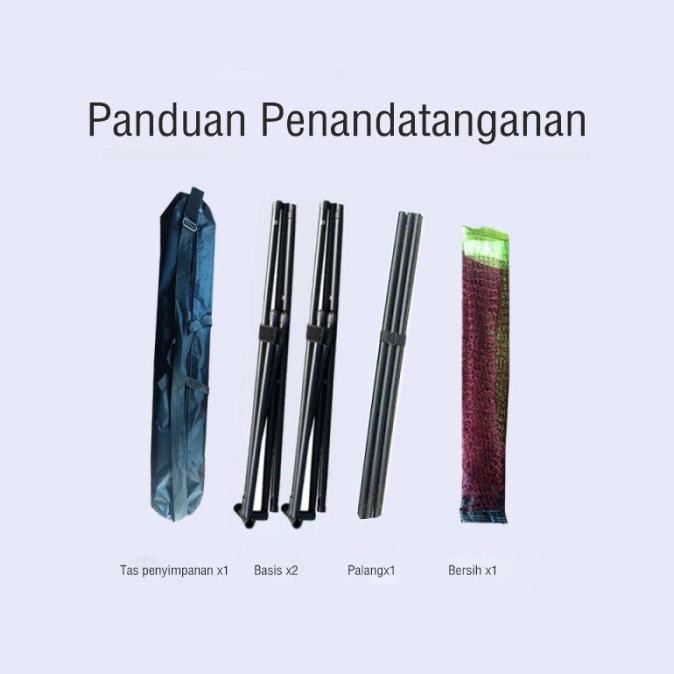 Tiang Net Bulu Tangkis Portable/Net Bulutangkis/Tiang Jaring Net Badminton Bulutangkis Bulu Tangkis 