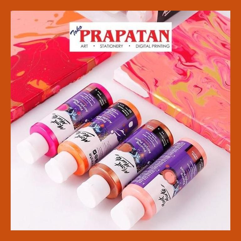 

[ PERALATAN LUKIS / GAMBAR ] MONT MARTE POURING ACRYLIC PAINT SET 4 PCS 120ML PACKING AMAN