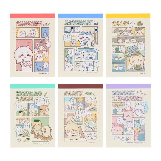 

Mini Memo Pad Chiikawa Comic Scene Hachiware Usagi Momonga Note Kecil Limited Edition