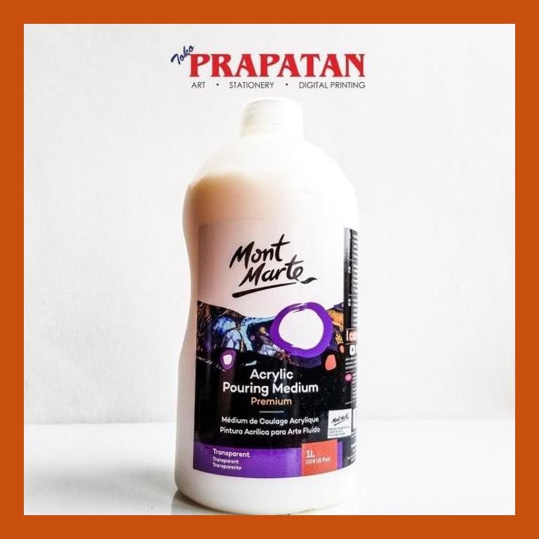 

[ PERALATAN LUKIS / GAMBAR ] MONT MARTE ACRYLIC POURING MEDIUM 1L / TRANSPARENT PACKING AMAN