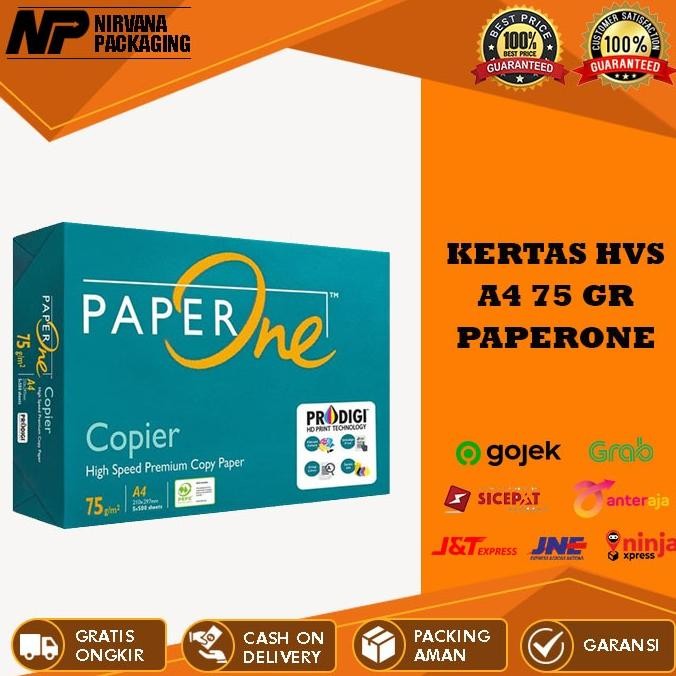 

KERTAS HVS A4 PAPERONE 75GR 70GR PAPER ONE PRINT FOTOCOPY 1 RIM Merah Stationery