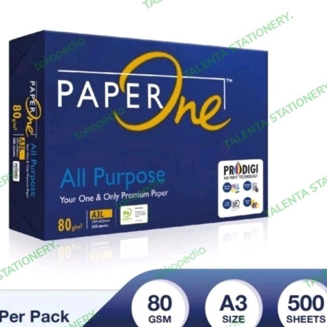 

Kertas HVS paper one A3 80 GSM harga 1 rim isi 500 lembar