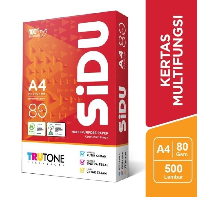 

SiDU Kertas HVS A4 80 gr / 80 gsm