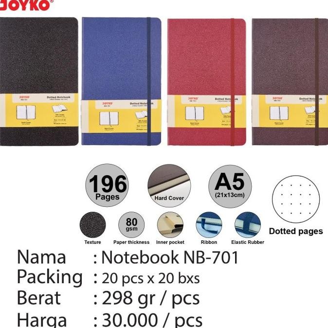 

joyko hardcover notebook 13x21cm dot