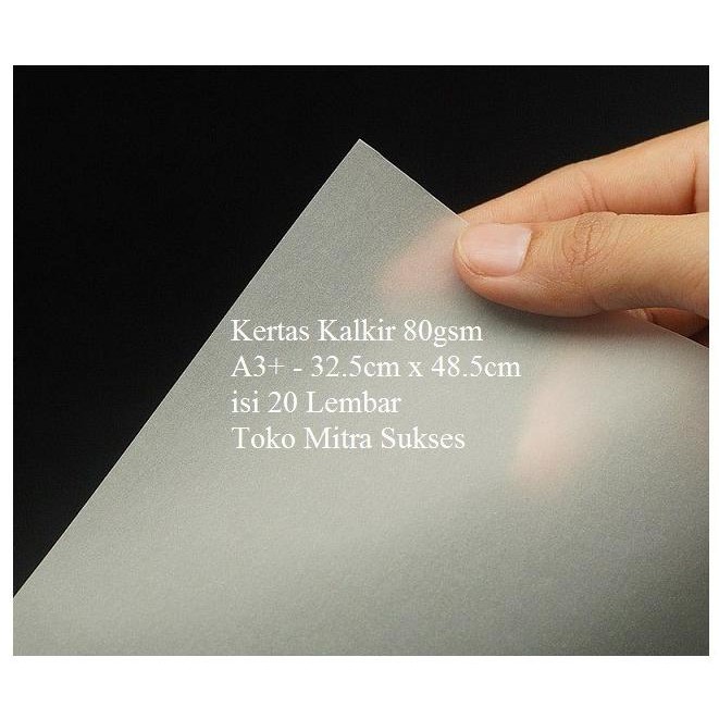 

Kertas Kalkir A3+ 80gsm - 32.5cm x 48.5cm isi 20 Lembar