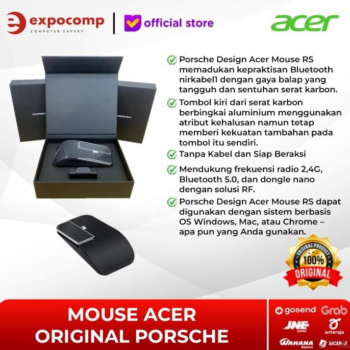 Mouse Acer Original Porsche Design Mouse Rs Wireless Bluetooth New Stok