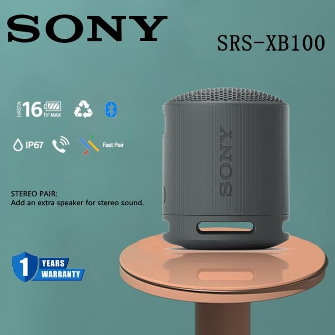 Grosir Speaker Sony Srs-Xb100 Portable Wireless Speaker Bluetooth Extra Super Bass Battery Up To 16H