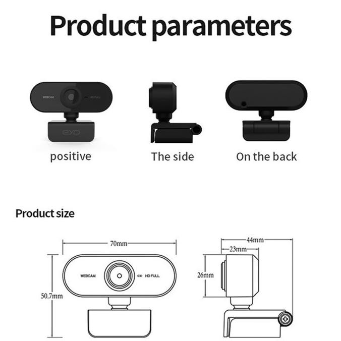 Sale Eyd Pc01 Webcam Laptop Usb 4K Web Camera Fhd Ip Kamera Pc 1080P With Stereo Beauty Plug And Pla