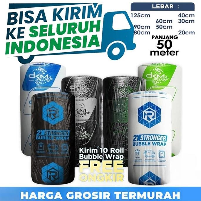 

Bubble Wrap Hitam Bening Tebal 50M X 125Cm Bublewrap Roll Dkm 2.5Kg New Stok