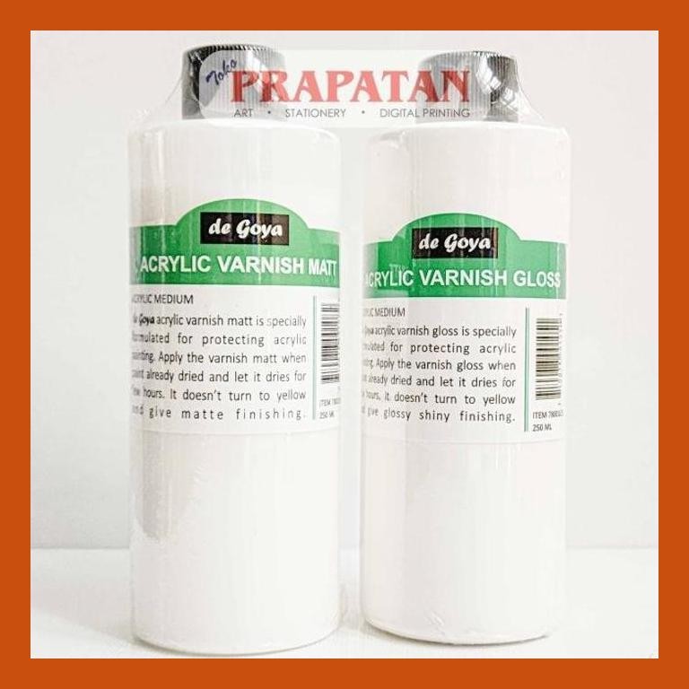 

[ PERALATAN LUKIS / GAMBAR ] DE GOYA ACRYLIC VARNISH 250ML | VARNISH CAT AKRILIK GOOD QUALITY