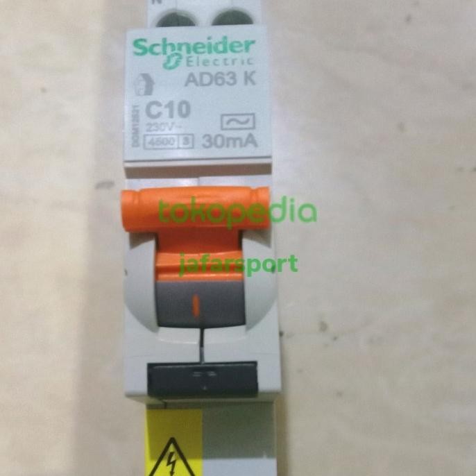 HARGA DISC - RCBO-SLIM 1P+N-30mA 10A DOM12521 SCHNEIDER