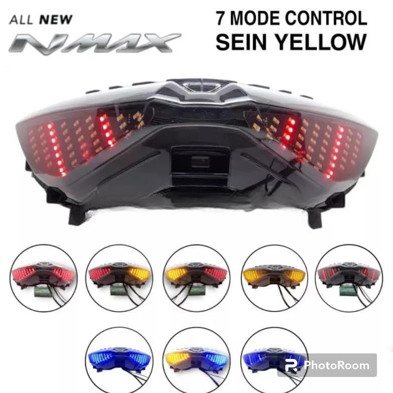 LAMPU STOP NMAX NEW X-CASE 7 MODE STOPLAMP PLUS SEN LED RUNNING 7 MODE NMAX NEW