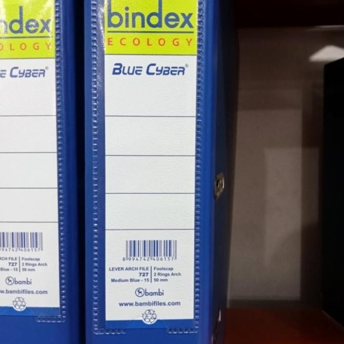 

TERMURAH - Ordner Folio F4 50 MM BINDEX 727 ecology blue cyber per dus isi 12pc