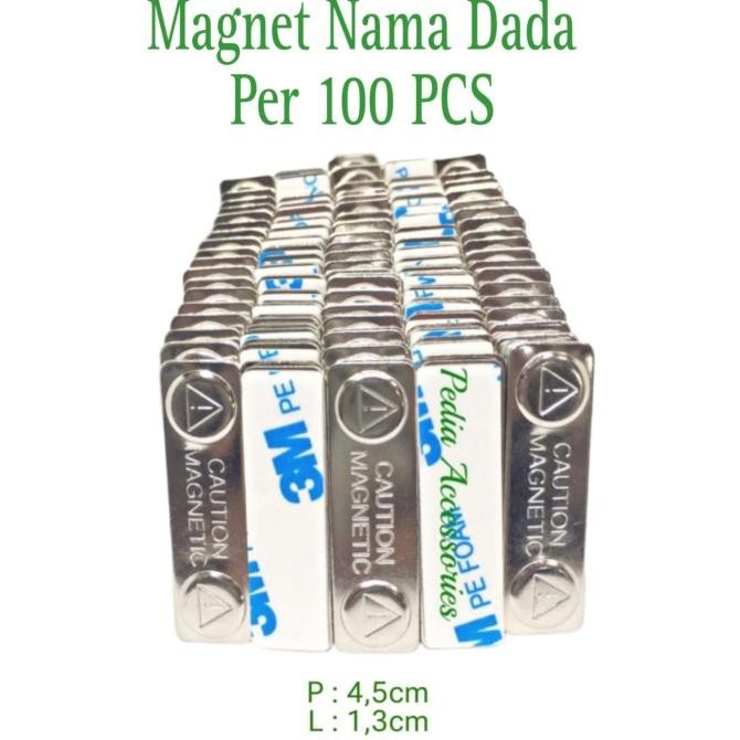 

TERBARU - Original Premium Magnet Nama Dada Magnet Name Tag - per 100pcs