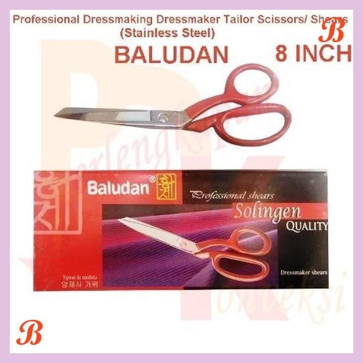 

| PR | GUNTING POTONG KAIN BAHAN BALUDAN 8 INCH STAINLESS STEEL TAILOR TAILORING PROFESSIONAL DRESSMAKING DRESSMAKER FABRIC SCISSORS SHEARS