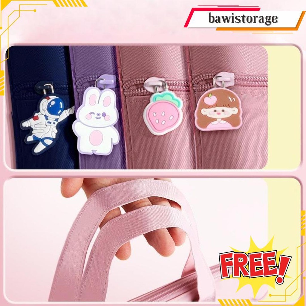 

[Ready]Pencil Case Hiasan Glitter Karakter 3D Model Tas Lucu Korea Kapasitas Besar Siap Kirim